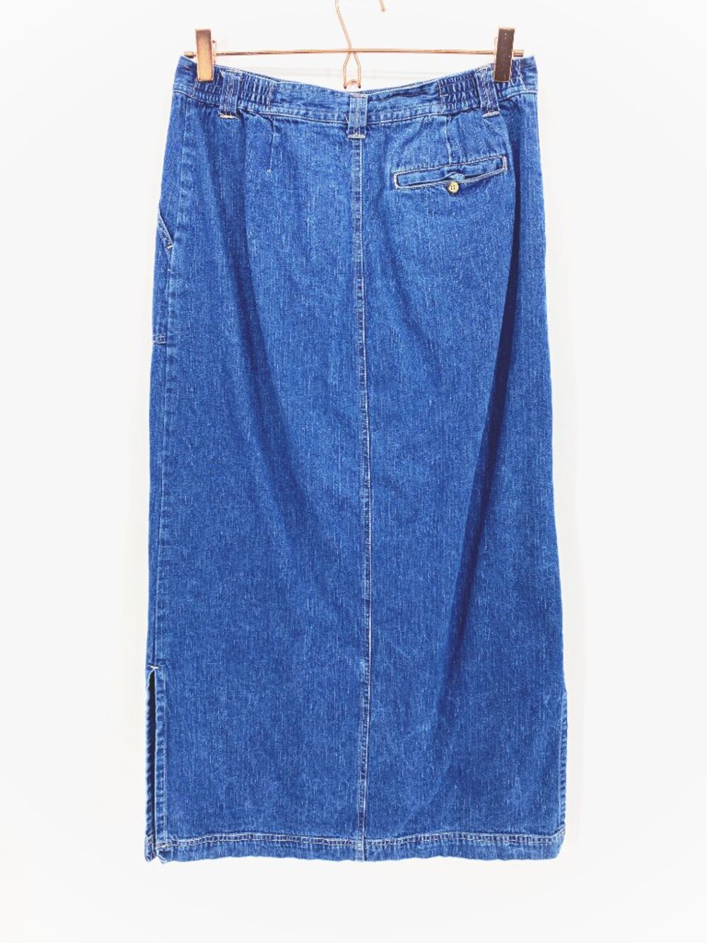 White Stag Vintage Embroidered Denim Midi Skirt - Picture 5 of 9